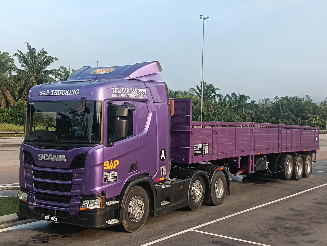 SAP Overland purple lorry
